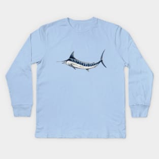 Blue marlin Kids Long Sleeve T-Shirt